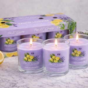 Набір свічок в склі ароматних 3 шт / уп