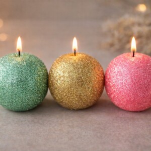 Свічка декоративна куля БРОКАТ(4 -шт)