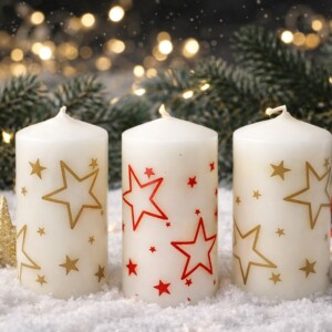 Свічка циліндр Зірка 50х90 мм