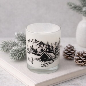 Свічка в склі аром. 80*97 Сніжний Ліс Білий. (170г)