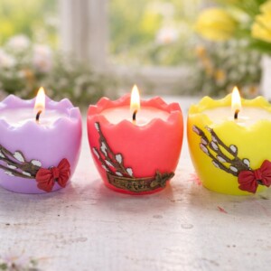 Свічка в парафіновому кашпо Великоднє