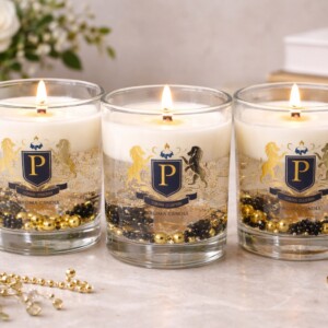 Свічка аром. в склі гель кол. Намисто арт. 70056