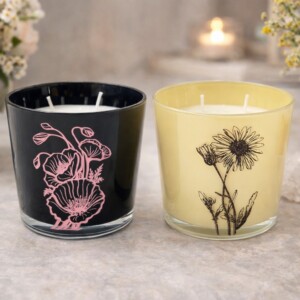 Свічка в склі ароматна Польові квіти (три гноти)