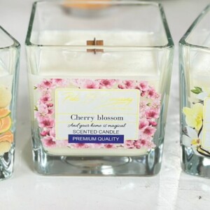 Свічка ароматна в склі Квадрат 10х10х10 см