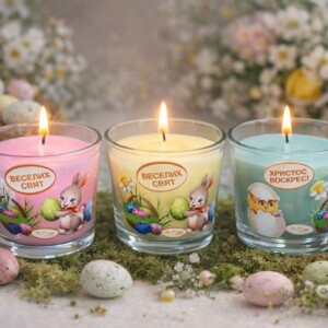 Свічка в стакані ароматна Кекси Великодні