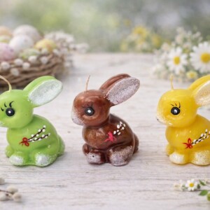 Свічка декоративна Зайчик 70х80 мм