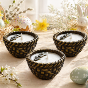 Свічка в кашпо Кошик